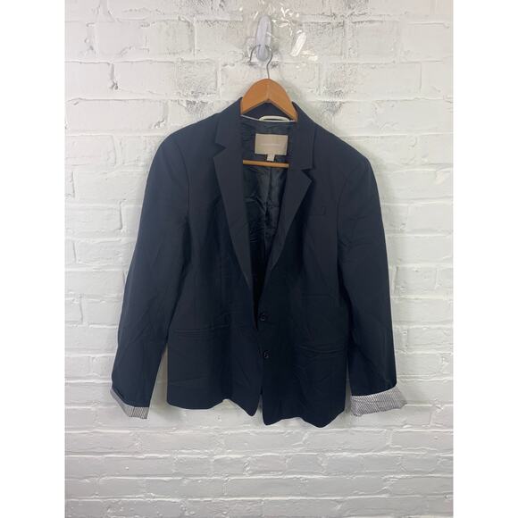 Banana Republic Women's Two Button Blazer Jacket Long Sleeve Black Size 12 - Picture 1 of 4